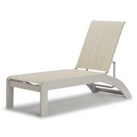 Dune Commercial Sling Stacking Armless Chaise with Wheels by Telescope Casual