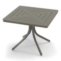 36" Square Marine Grade Polymer Top Commercial Dining Height Table w/ hole - DASH by Telescope Casual