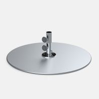 Commercial Low Profile 30" Round Stackable Galvanized Steel Umbrella Base - 100 lbs