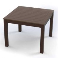 Marine Grade Polymer Top Commercial Attachable Corner Table by Telescope Casual