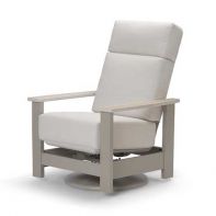 Leeward Commercial Supreme Cushion Swivel Hidden Rocker w/ Rustic Arms by Telescope Casual