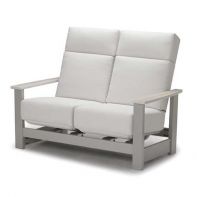 Leeward Commercial Supreme Cushion Hidden Motion Loveseat w/ Rustic Arms by Telescope Casual