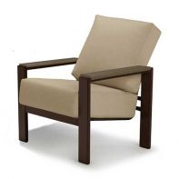 Larssen Commercial Cushion Arm Chair w/ Rustic Polymer Accents