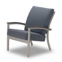 Bazza Commercial Cushion Arm Chair w/ Rustic Polymer Accents