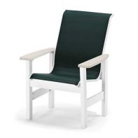 Leeward Commercial Sling Arm Chair w/ Rustic Arms