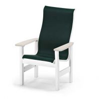Leeward Commercial Sling Supreme Arm Chair w/ Rustic Arms