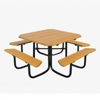 Commercial 48" Square Table with hole by Texacraft