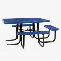 Commercial 46" Square 3-Seat ADA Table with hole by Texacraft