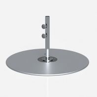 Commercial Low Profile 36" Round Galvanized Steel Umbrella Base - 150 lbs.