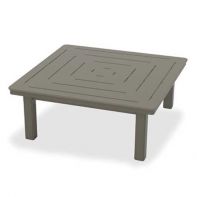 42" Square Marine Grade Polymer Top Commercial Coffee Height Table w/ hole - DASH by Telescope Casual