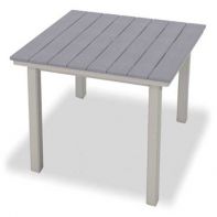 42" Square Rustic Polymer Top Commercial Bar Height Table w/ hole by Telescope Casual