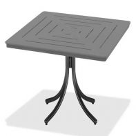 36" Square Marine Grade Polymer Top Commercial Balcony Height Table w/ hole - DASH by Telescope Casual