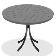 Round Marine Grade Polymer Top Commercial Balcony Height Table w/ hole