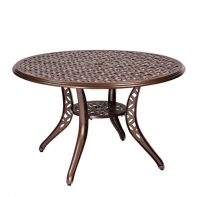 Woodard Casa 48" Round Commercial Dining Umbrella Table