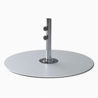 Commercial Low Profile 40" Round Stackable Galvanized Steel Umbrella Base - 185 lbs.