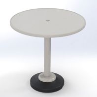 42" Round Cascade MGP Top Commercial Bar Height 80 lb Pedestal Table w/ hole by Telescope Casual