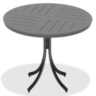Round Marine Grade Polymer Top Commercial Bar Height Table w/ hole