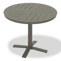 Round Marine Grade Polymer Top Commercial Bar Height Table w/ hole