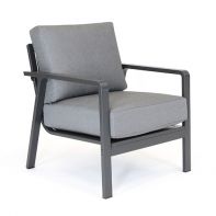 PAROS Commercial Lounge Chair, Charcoal w/ Cast Slate Cushions by Kettler