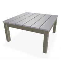 Rustic Polymer Top Commercial Attachable Accessory Table by Telescope Casual