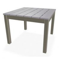 Rustic Polymer Top Commercial Attachable Corner Table by Telescope Casual