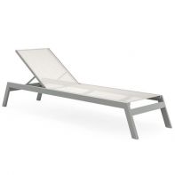 Woodard Palm Coast 2.0 Commercial Sling Adjustable Chaise Lounge - Stackable