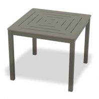 36" Square Marine Grade Polymer Top Commercial Dining Height Parson Table w/ hole - DASH by Telescope Casual