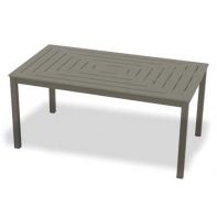 36" X 64" Rectangular Marine Grade Polymer Top Commercial Dining Height Parson Table w/ hole - DASH by Telescope Casual