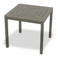 36" Square Marine Grade Polymer Top Commercial Balcony Height Parson Table w/ hole - DASH by Telescope Casual