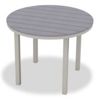 42" Round Rustic Polymer Top Commercial Balcony Height Parson Table Table w/ hole by Telescope Casual