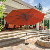 Galtech 8' x 11' OVAL Auto Tilt-Aluminum Umbrella - Deluxe