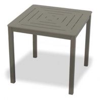 36" Square Marine Grade Polymer Top Commercial Bar Height Parson Table w/ hole - DASH by Telescope Casual