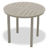42" Round Marine Grade Polymer Top Commercial Bar Height Parson Table w/ hole - DASH by Telescope Casual