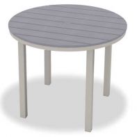 42" Round Rustic Polymer Top Commercial Bar Height Parson Table Table w/ hole by Telescope Casual