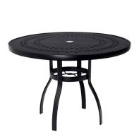 Woodard 42" Round Deluxe Trellis Top Commercial Dining Umbrella Table