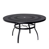 Woodard 54" Round Deluxe Trellis Top Commercial Dining Umbrella Table