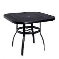 Woodard 36" Square Deluxe Trellis Top Commercial Dining Umbrella Table