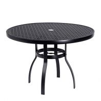 Woodard 42" Round Deluxe Lattice Top Commercial Dining Umbrella Table