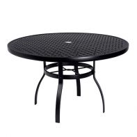 Woodard 48" Round Deluxe Lattice Top Commercial Dining Umbrella Table