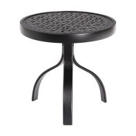 Woodard 18" Round Deluxe Lattice Top Commercial Side Table