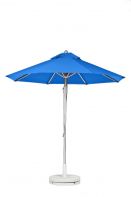 7.5' Greenwich Commercial Market Umbrella - Pacific Blue w/ Polished Silver Frame