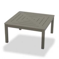 36" Square Marine Grade Polymer Top Commercial Coffee Height Parson Table w/ hole - DASH by Telescope Casual