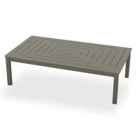 36" X 64" Rectangular Marine Grade Polymer Top Commercial Coffee Height Parson Table w/ hole - DASH by Telescope Casual