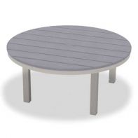 42" Round Rustic Polymer Top Commercial Coffee Height Parson Table Table w/ hole by Telescope Casual