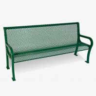 Commercial 4' Lexington Bench with Back by Texacraft