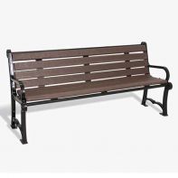 Commercial 6' Charleston Bench with Back by Texacraft