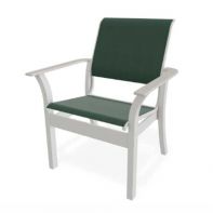 Leeward Commercial Sling Café Chair w/ Rustic Arms