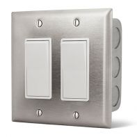 Infratech Indoor In-Wall Dual Simple Switch with Wall Plate and Gang Box