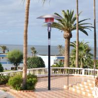 Sunglo Natural Gas Black Permanent Mount Patio Heater