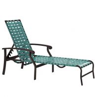 Athens Commercial Cross Weave Chaise Lounge by LC Furniture
